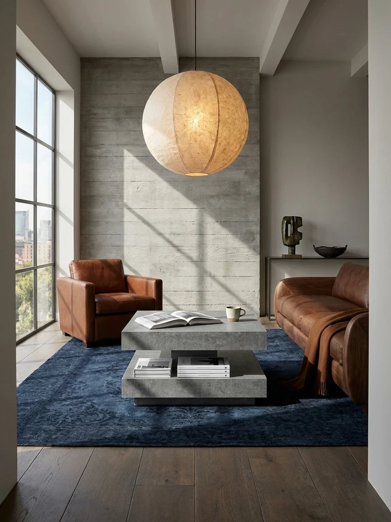 Couchtisch in Stein-Optik mit Stauraum, Modernes Design, Quadratisch