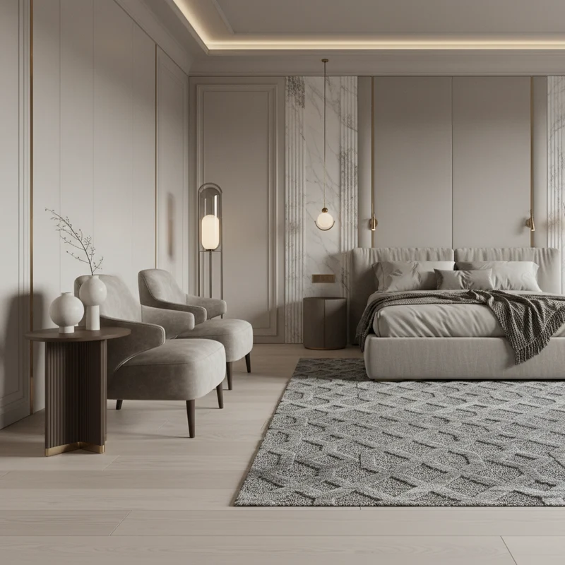 3D Hochflor-Teppich Rauten-Gitter – Waschbar | Plastischer Hoch-Tief-Effekt | 2,00 cm Florhöhe für Wohnkomfort