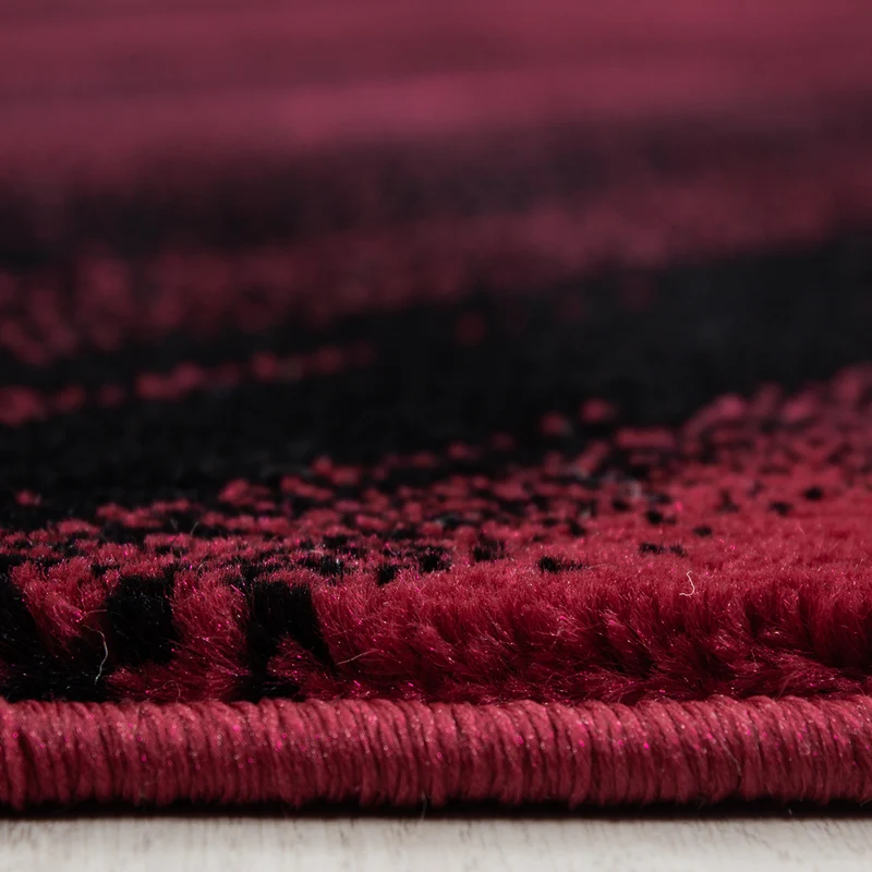 Kurzflor-Teppich Wellen-Muster – Waschbar & Strapazierfähig | Heatset-Veredelung für Wolloptik