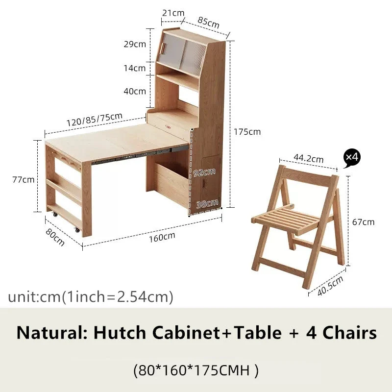Stallschrank mit ausziehbarem Tisch und Klappstühlen