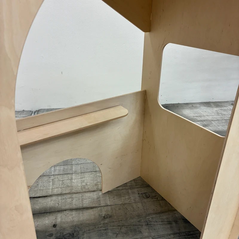 KidsDepot Kinderspielhaus Spielhaus Holz Multiplex Indoor Stecksystem
