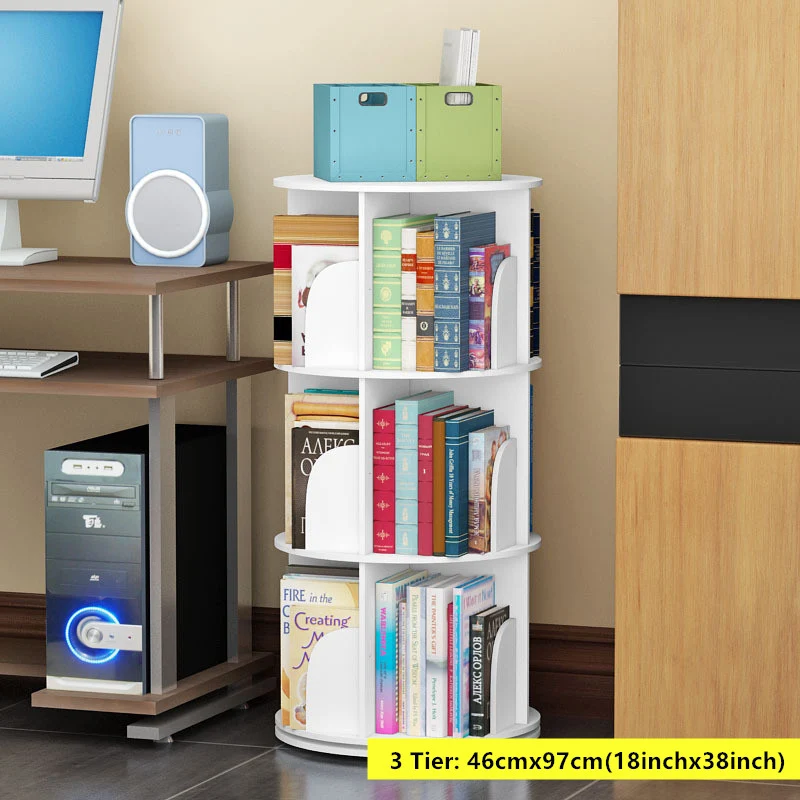 2-5 Tier 360° drehbare stapelbare Regale Bücherregal-Organizer