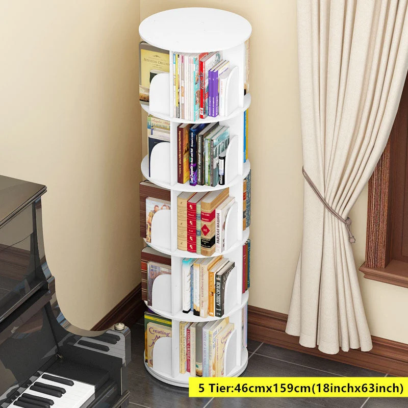 2-5 Tier 360° drehbare stapelbare Regale Bücherregal-Organizer