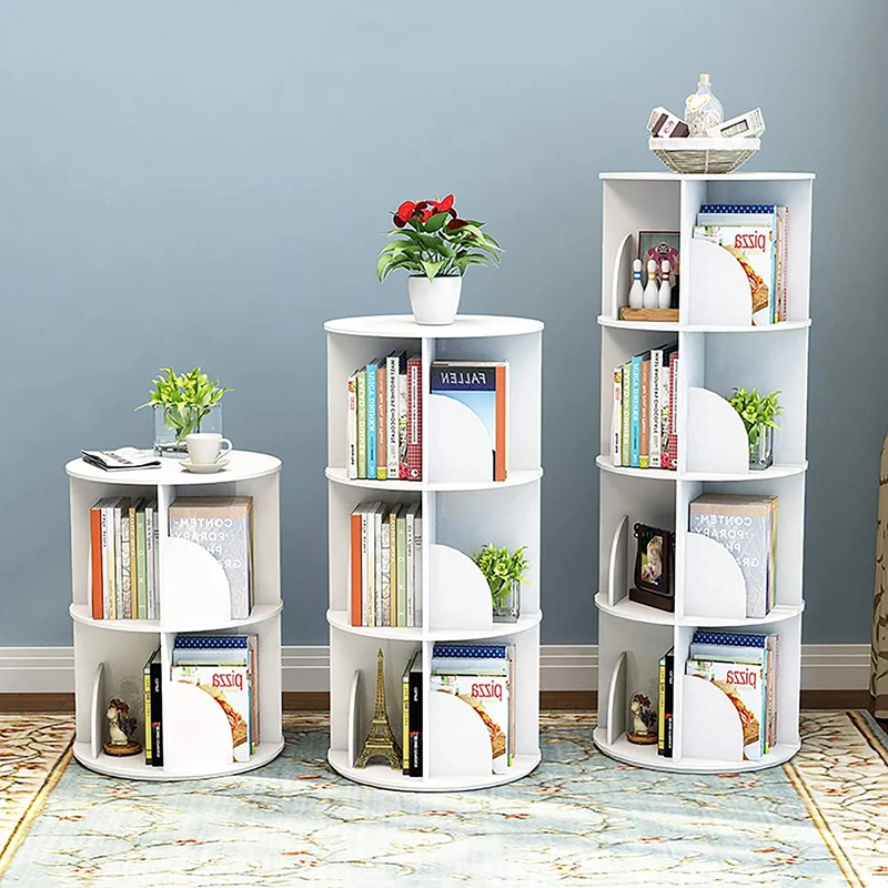 2-5 Tier 360° drehbare stapelbare Regale Bücherregal-Organizer