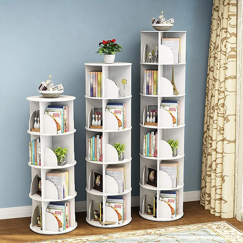 2-5 Tier 360° drehbare stapelbare Regale Bücherregal-Organizer