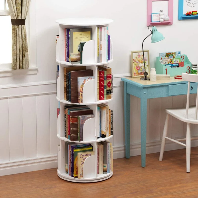 2-5 Tier 360° drehbare stapelbare Regale Bücherregal-Organizer