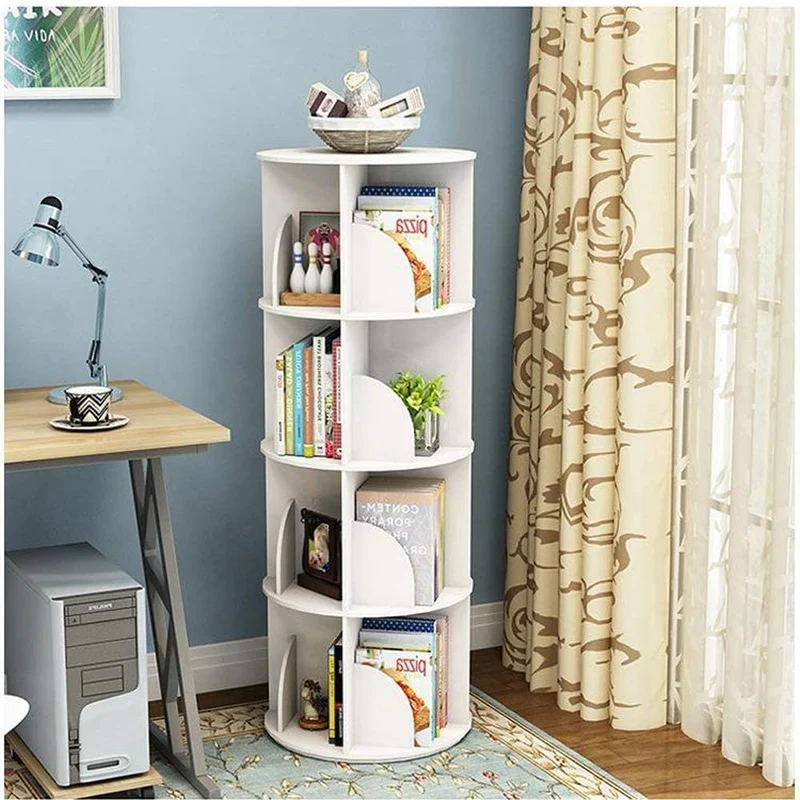 2-5 Tier 360° drehbare stapelbare Regale Bücherregal-Organizer