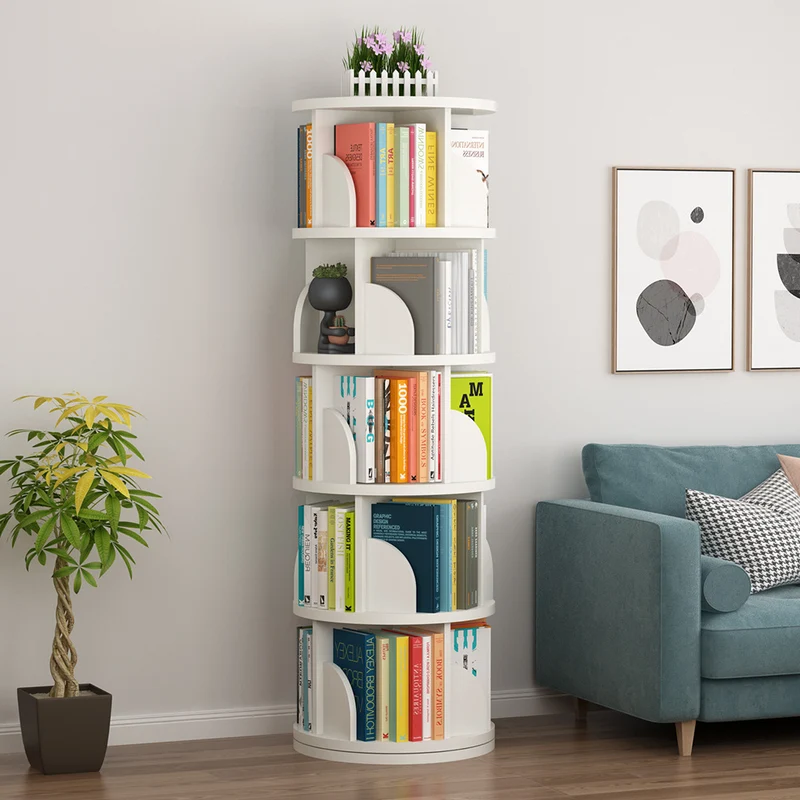 2-5 Tier 360° drehbare stapelbare Regale Bücherregal-Organizer