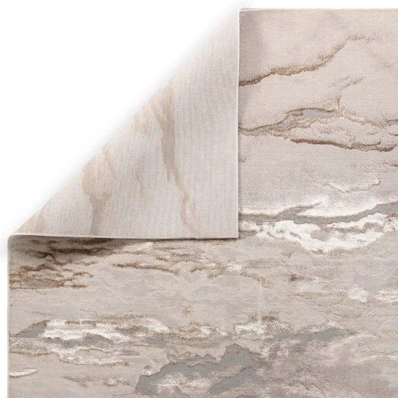 Teppich Velours-Metallic Marmoroptik Hochglanz
