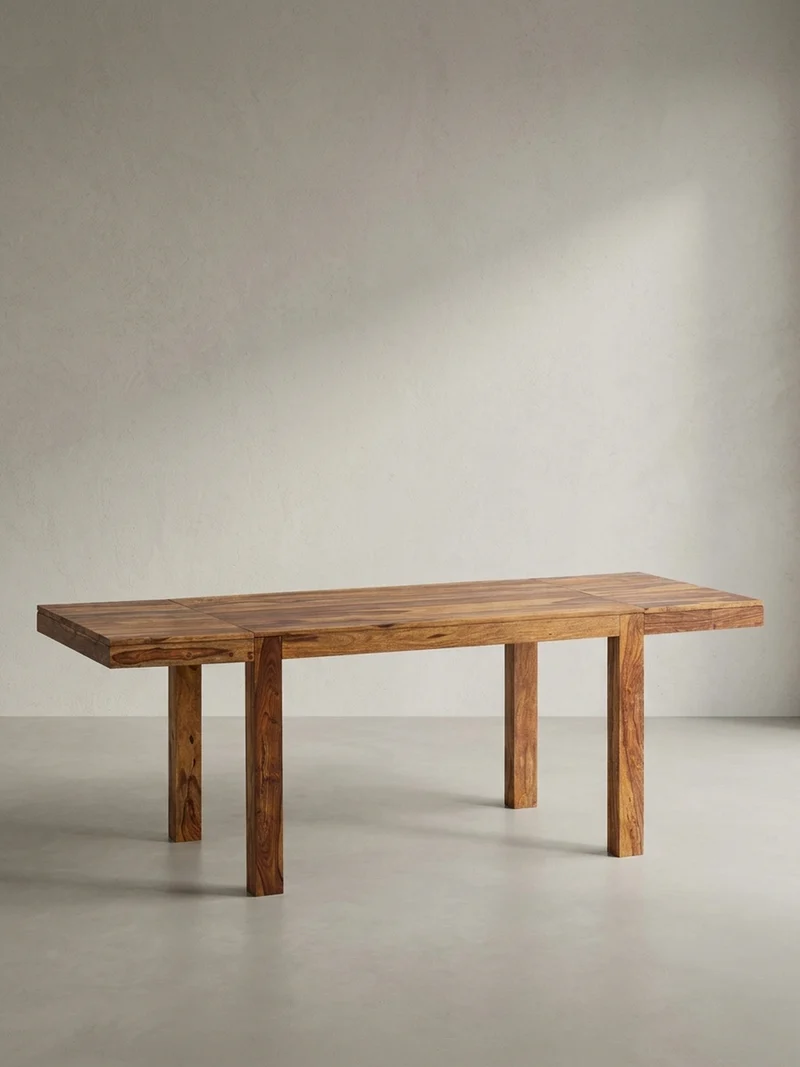 Esszimmertisch – Massivholz Braun 120–200 cm rechteckig verlängerbar