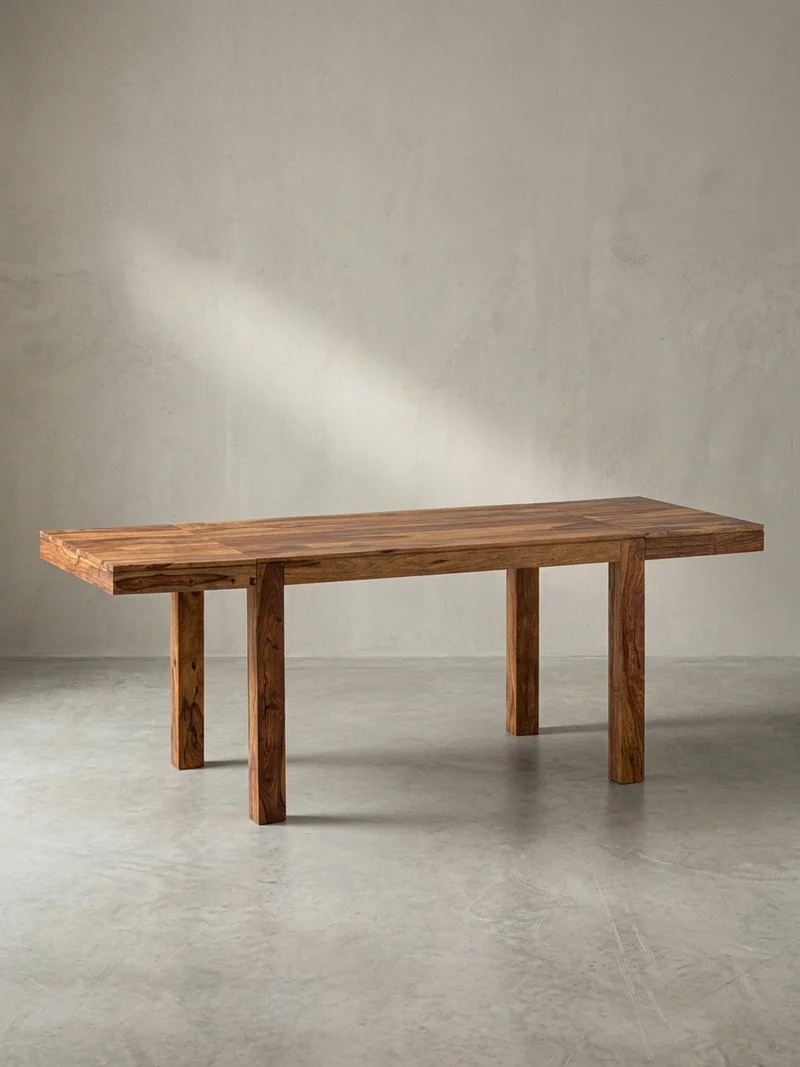 Esszimmertisch – Massivholz Braun 120–200 cm rechteckig verlängerbar