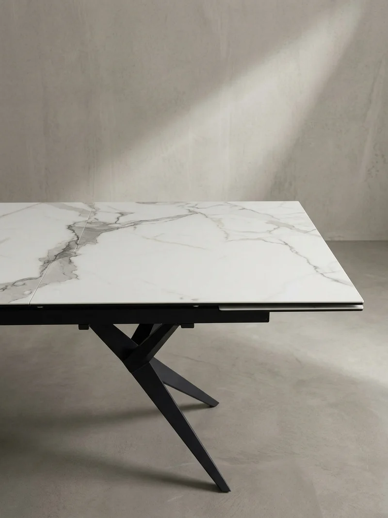 Esstisch Ausziehbar Keramik Glas Marmoroptik Groß