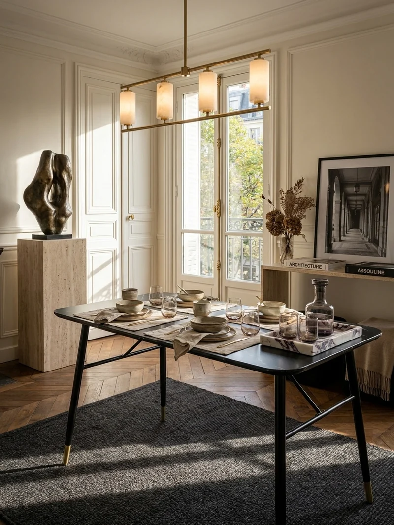 Esstisch Marmoroptik Metall Rechteckig Modern Klein