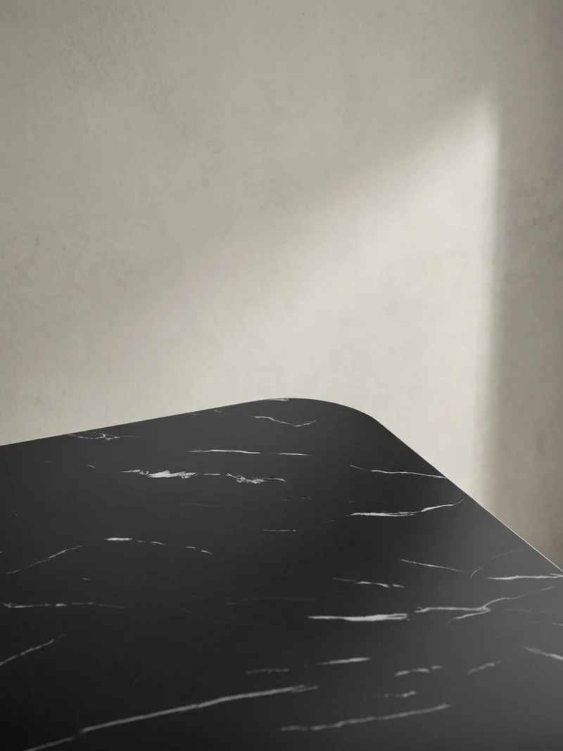 Esstisch Marmoroptik Metall Rechteckig Modern Klein