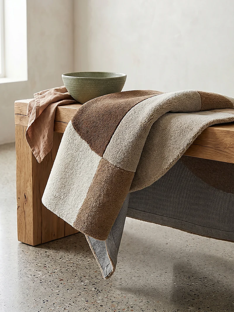 Wollteppich Abstrakt-Design · 100 % Wolle · 8 mm Kurzflor