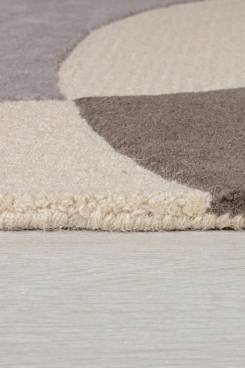 Wollteppich Abstrakt-Design · 100 % Wolle · 8 mm Kurzflor
