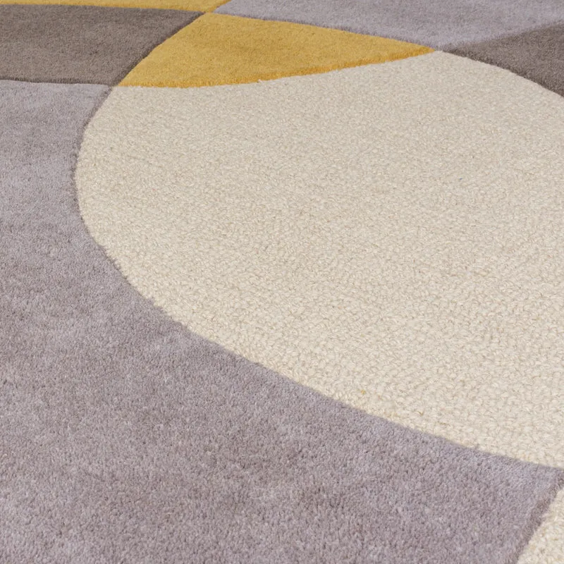 Wollteppich Abstrakt-Design · 100 % Wolle · 8 mm Kurzflor