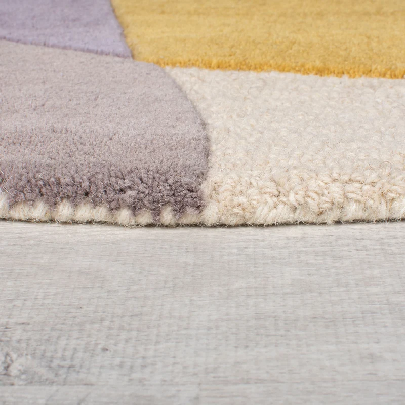 Wollteppich Abstrakt-Design · 100 % Wolle · 8 mm Kurzflor