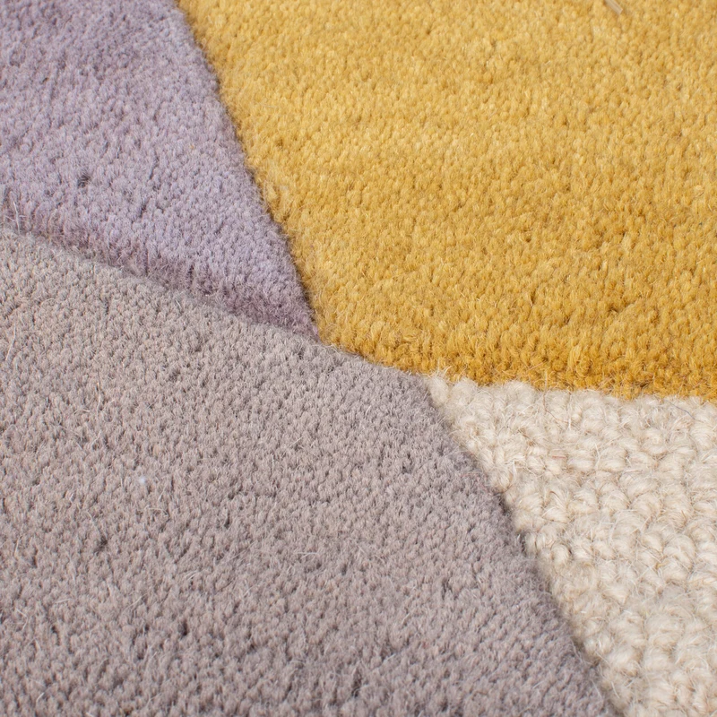 Wollteppich Abstrakt-Design · 100 % Wolle · 8 mm Kurzflor