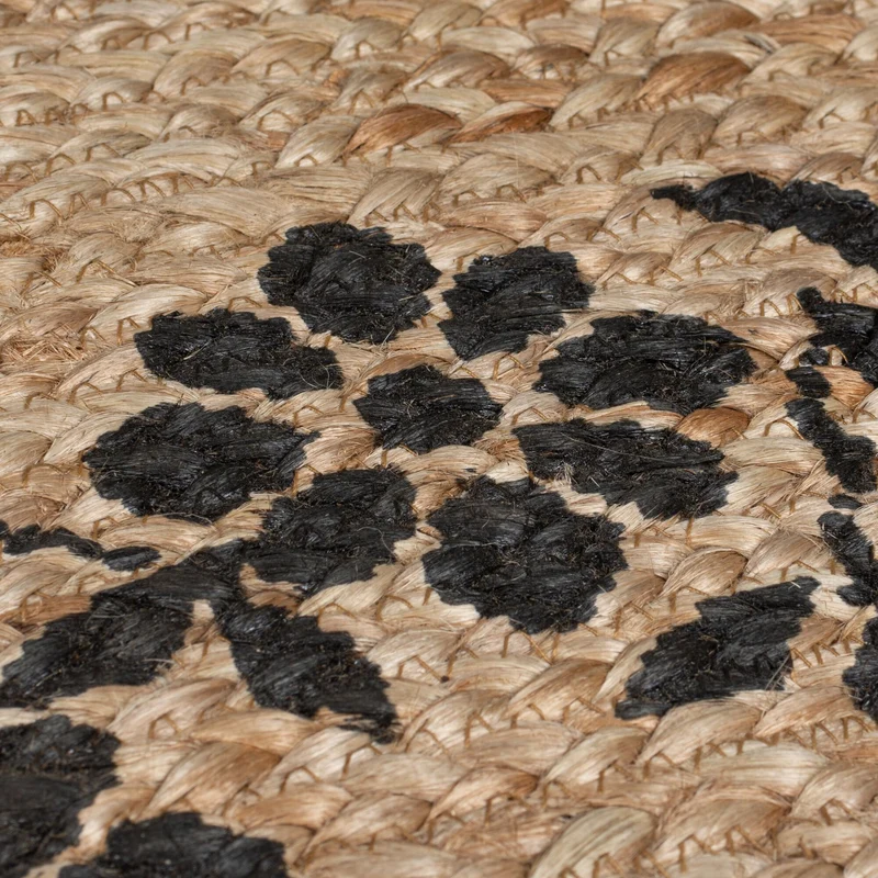 Teppich Jute Floral-Design, handgefertigt MARK
