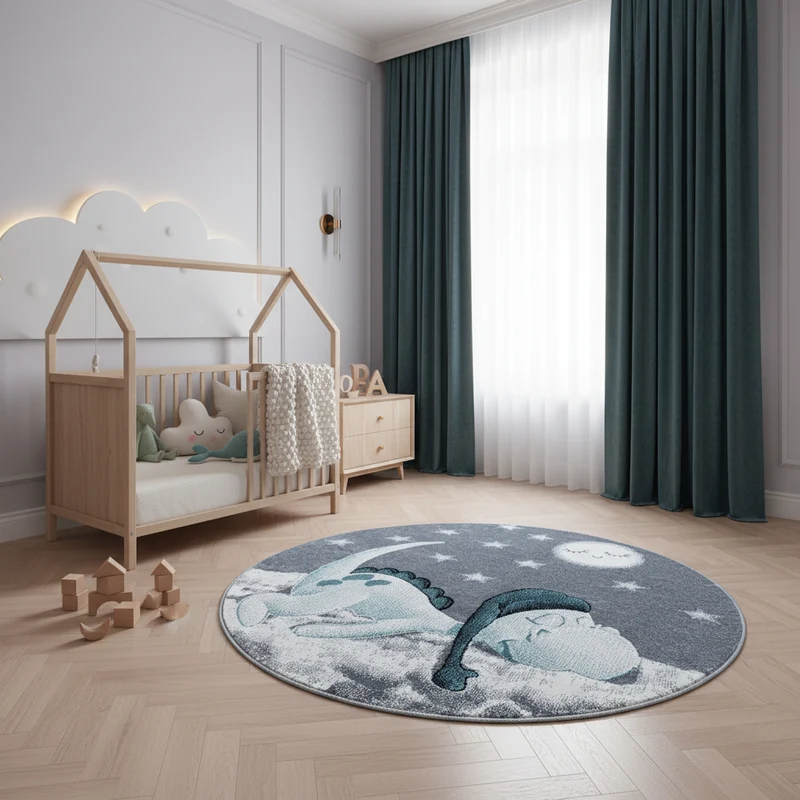 Kinderteppich Dinosaurier – Waschbar & Strapazierfähig für Kinderzimmer