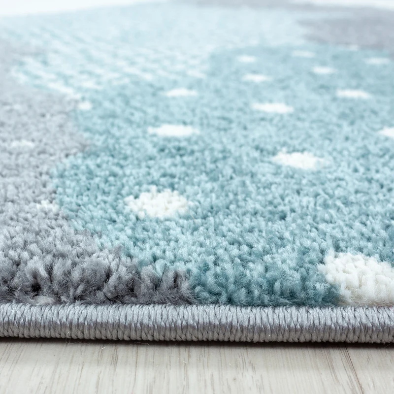 Kinderteppich Wolken-Motiv – Waschbar & Strapazierfähig für Kinderzimmer
