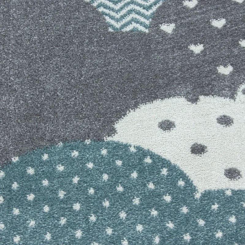 Kinderteppich Wolken-Motiv – Waschbar & Strapazierfähig für Kinderzimmer