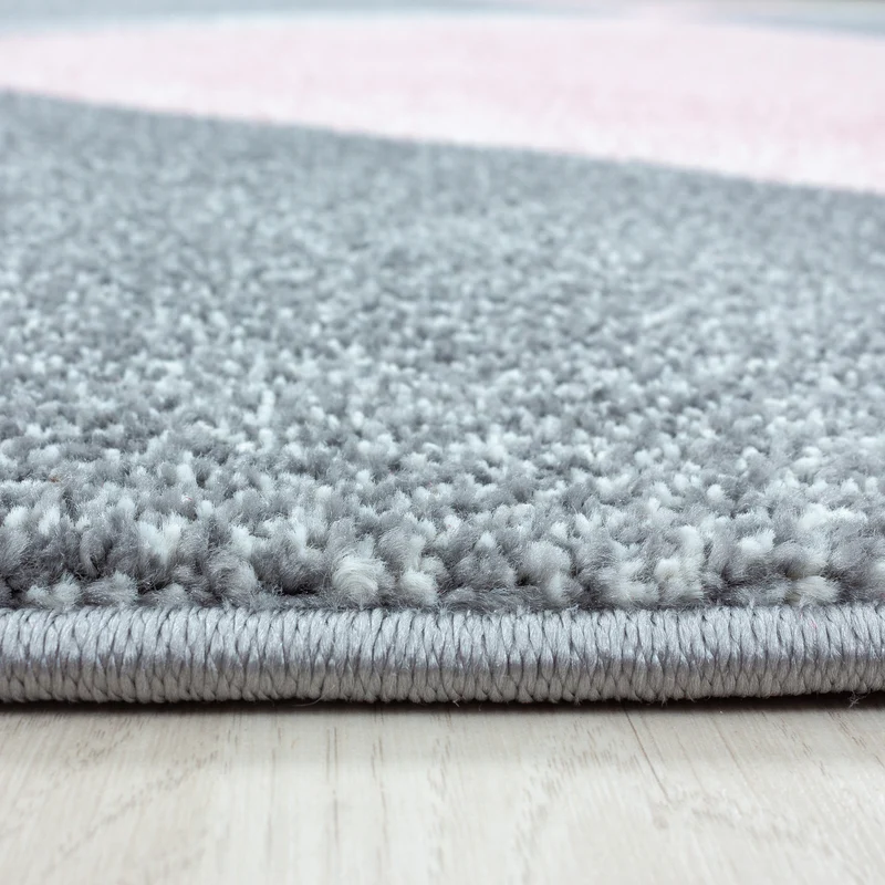 Kurzflor-Teppich Facetten-Muster – Waschbar | Geometrisches Prisma-Design | Saugroboter-geeignet