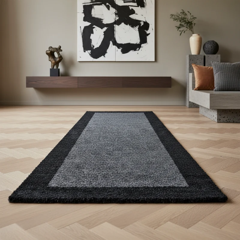 Shaggy Hochflor-Teppich Bordüre – Waschbar & Flauschig | 3,00 cm Florhöhe für Barfußkomfort