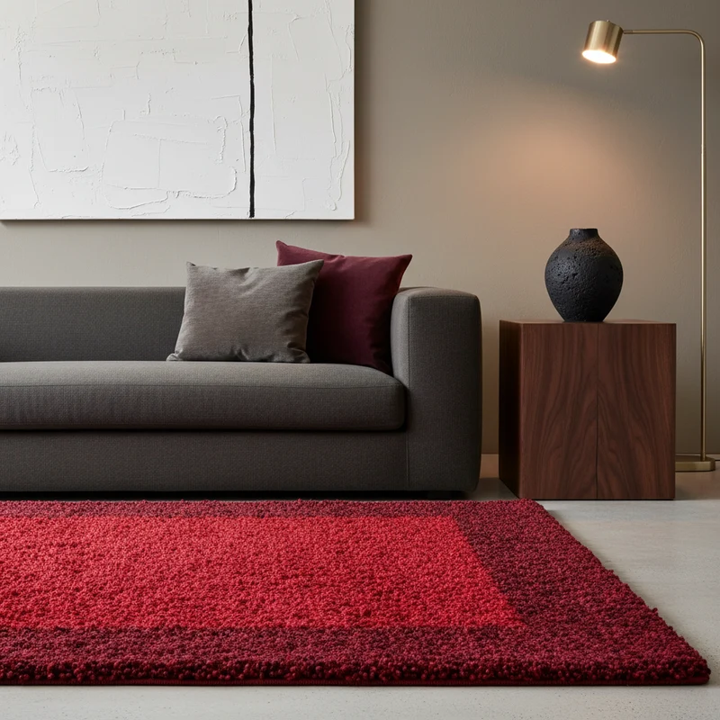 Shaggy Hochflor-Teppich Bordüre – Waschbar & Flauschig | 3,00 cm Florhöhe für Barfußkomfort