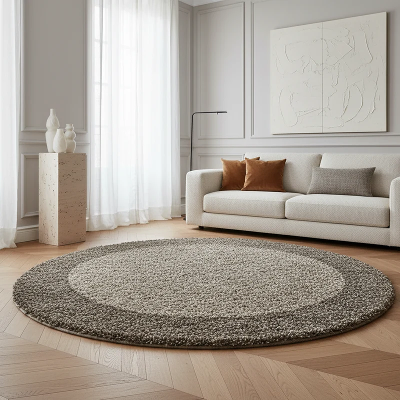 Shaggy Hochflor-Teppich Bordüre – Waschbar & Flauschig | 3,00 cm Florhöhe für Barfußkomfort