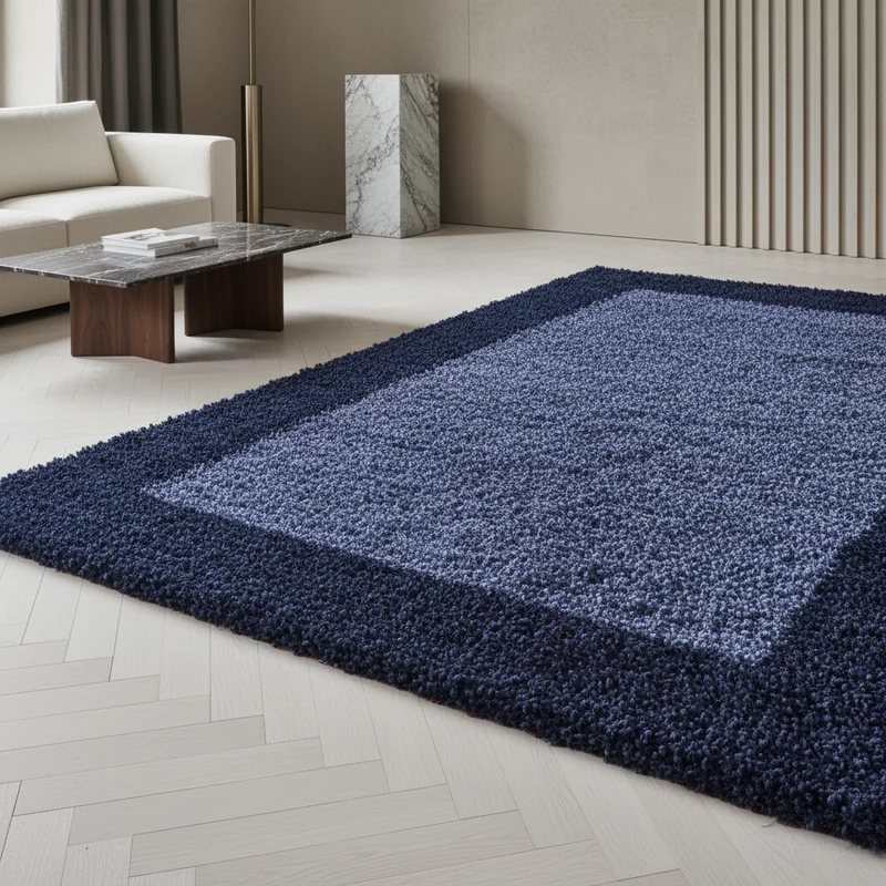 Shaggy Hochflor-Teppich Bordüre – Waschbar & Flauschig | 3,00 cm Florhöhe für Barfußkomfort