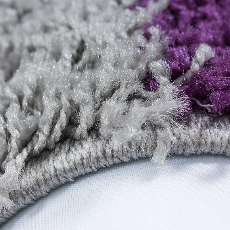 Shaggy Hochflor-Teppich Karo – Waschbar & Flauschig | 3,00 cm Florhöhe für Barfußkomfort