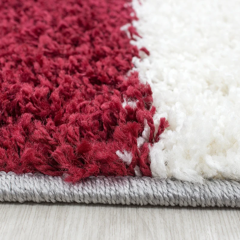 Shaggy Hochflor-Teppich Karo – Waschbar & Flauschig | 3,00 cm Florhöhe für Barfußkomfort