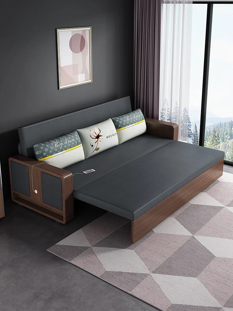Schlafsofa mit heb- und erweiterbarem Couchtisch