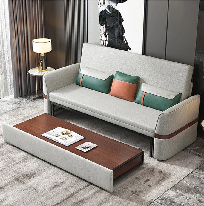 Multifunktions-Schlafsofa mit elektrisch anhebbarem Couchtisch