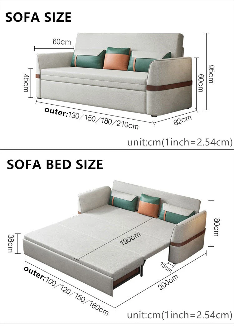 Multifunktions-Schlafsofa mit elektrisch anhebbarem Couchtisch