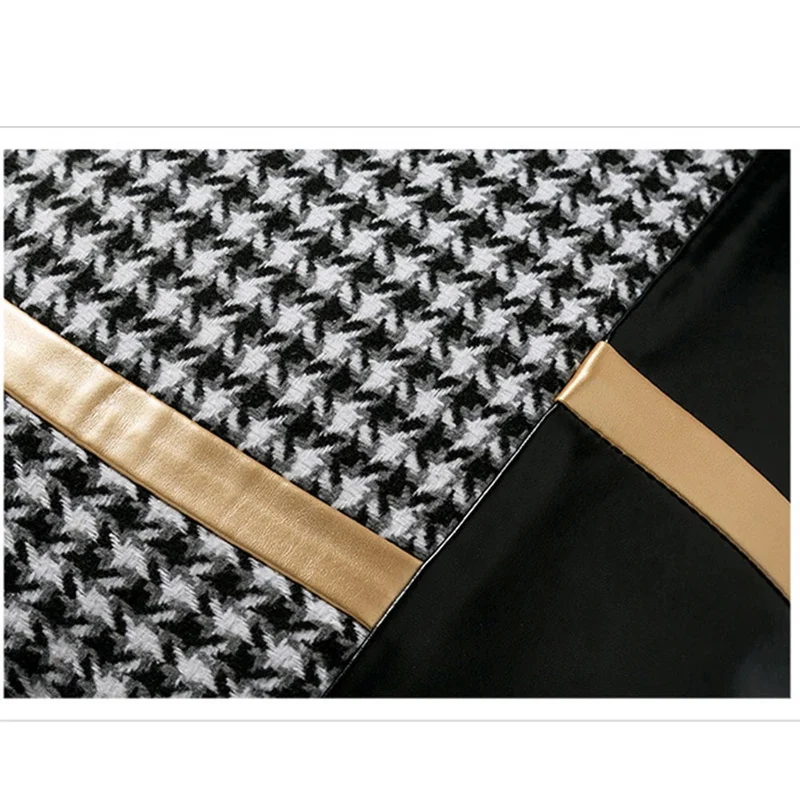Kunstleder-Nähte Goldfolien-Kissenbezüge 4er-Set