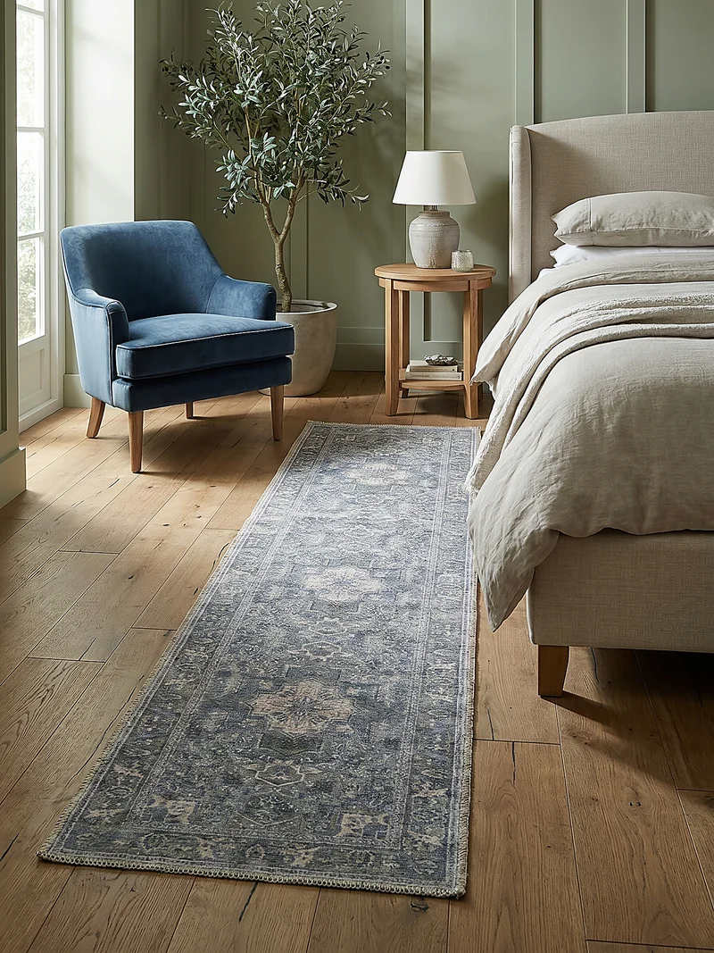 Waschbarer Flachgewebe-Teppich Vintage · 80 % recycelte Mischfasern