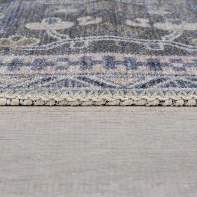 Waschbarer Flachgewebe-Teppich Vintage · 80 % recycelte Mischfasern