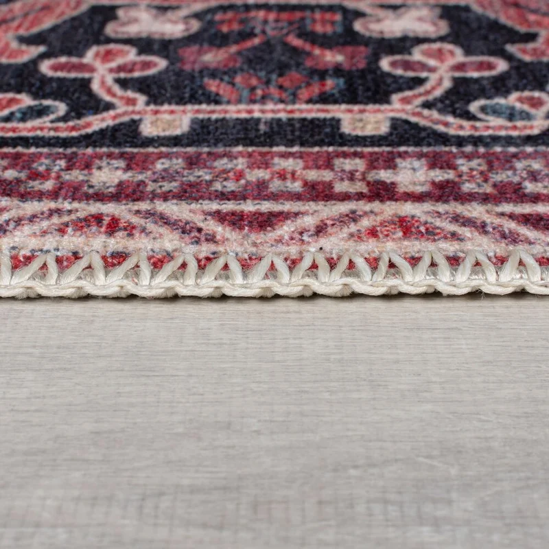 Waschbarer Flachgewebe-Teppich Vintage · 80 % recycelte Mischfasern
