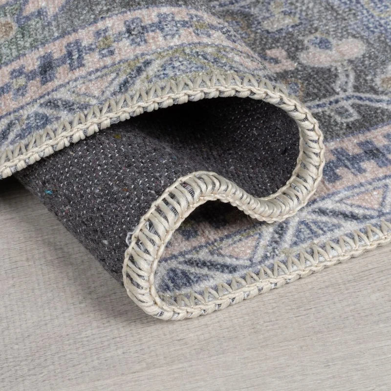 Waschbarer Flachgewebe-Teppich Vintage · 80 % recycelte Mischfasern