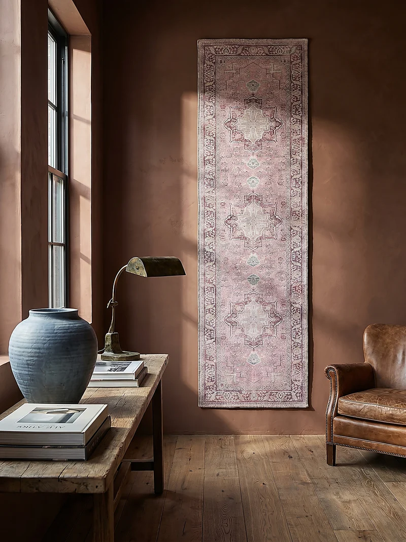 Waschbarer Flachgewebe-Teppich Vintage · 80 % recycelte Mischfasern