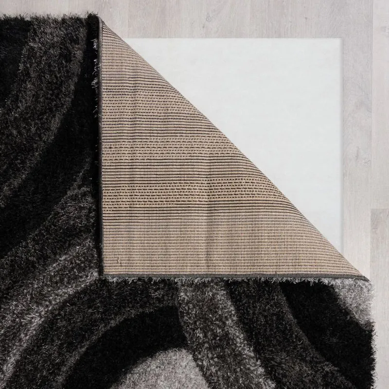 Hochflor-Teppich Wellenrelief · 100 % recyceltes Polyester · 40 mm