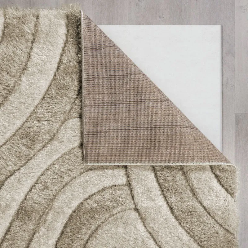 Hochflor-Teppich Wellenrelief · 100 % recyceltes Polyester · 40 mm