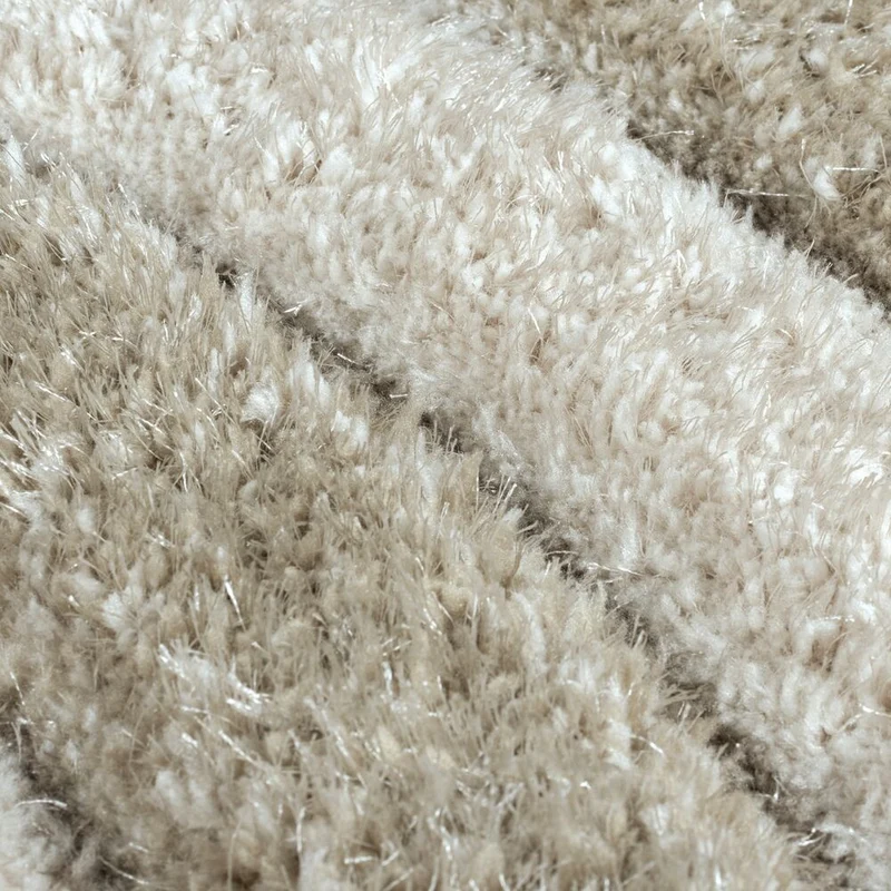 Hochflor-Teppich Wellenrelief · 100 % recyceltes Polyester · 40 mm