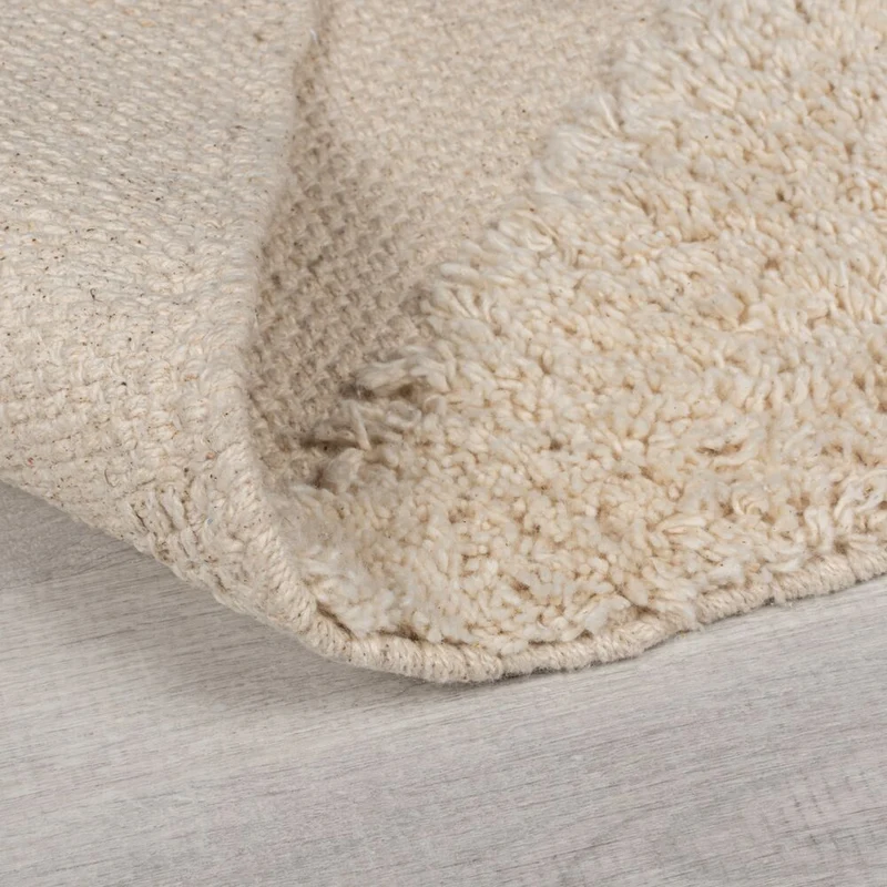 Kurzflor-Teppich Diamantrelief · 100 % Baumwolle · 10 mm