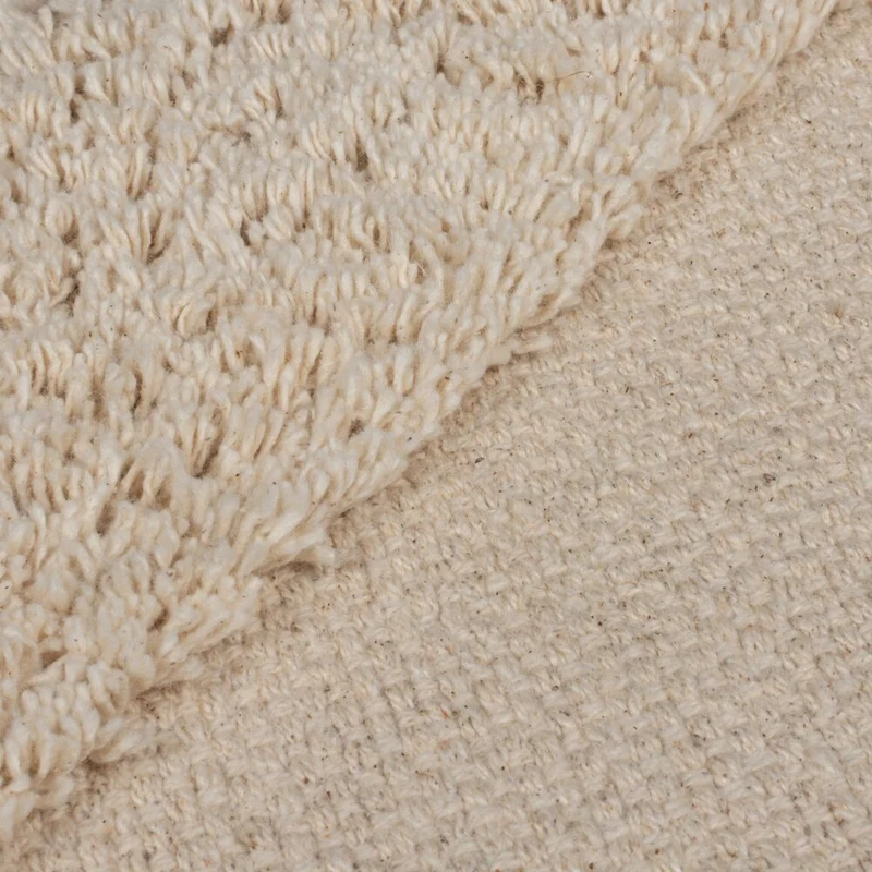 Kurzflor-Teppich Diamantrelief · 100 % Baumwolle · 10 mm
