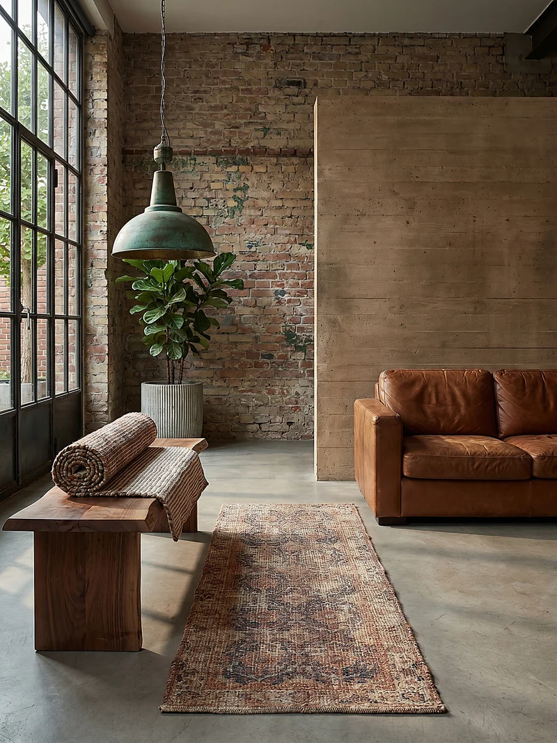 Teppich Jute Vintage-Design, handgewebt
