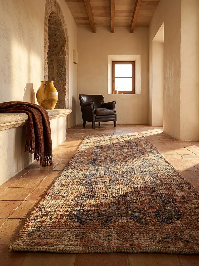 Teppich Jute Vintage-Design, handgewebt